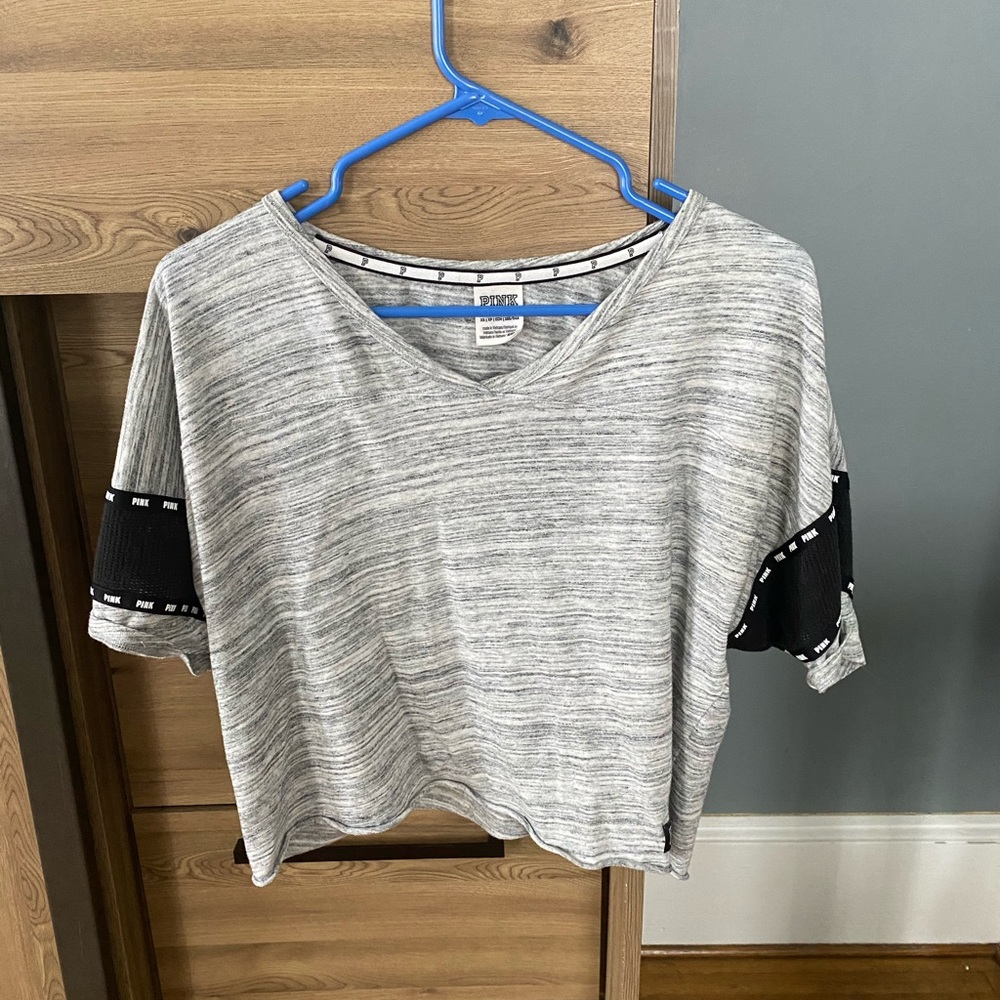 Pink Victoria Secret cropped shirt